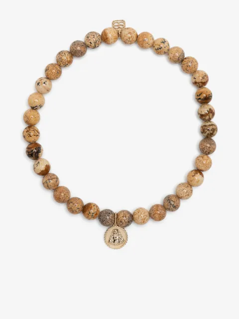 Sydney Evan pulsera Buddha en oro amarillo de 14kt con cuentas
