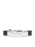 Ferragamo logo-engraved leather bracelet - Black
