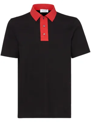 Red gucci hot sale collar shirt