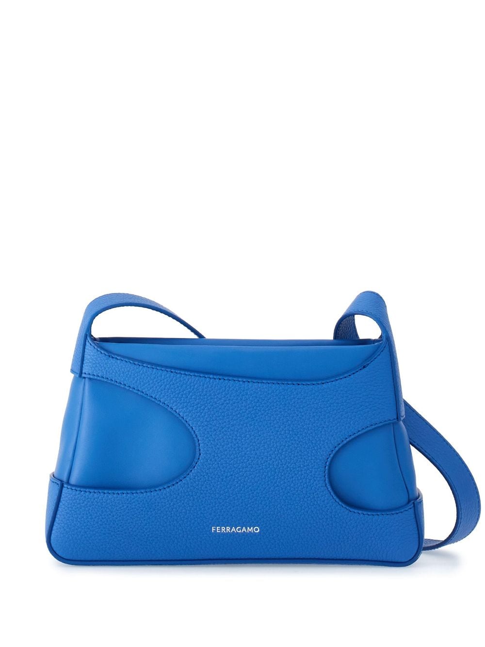 Ferragamo cut-out detailing leather mini bag - Blue