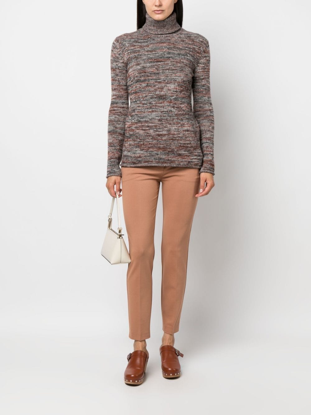 Shop Pinko Milano Slim-cut Trousers In Braun