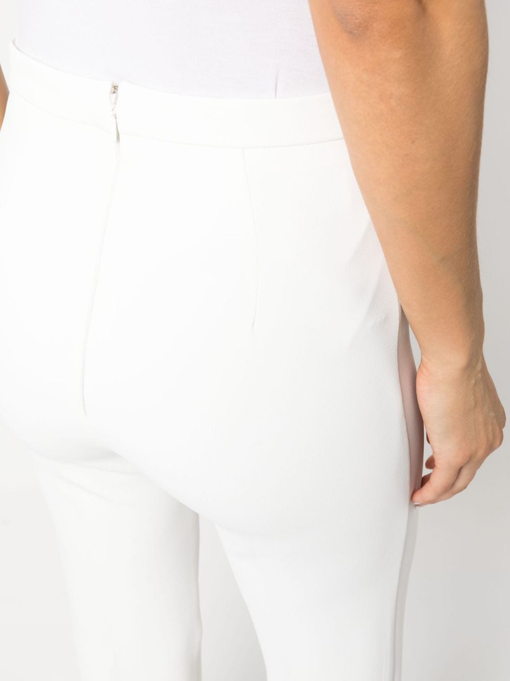 Shop Pinko High-waisted Flared Trousers In White