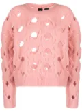 PINKO cable knit cut-out jumper