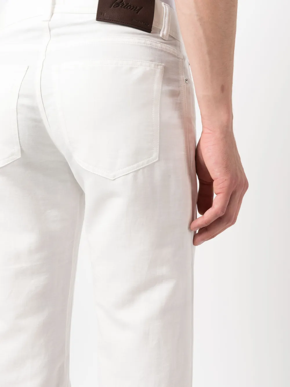Brioni Slim-fit broek Wit
