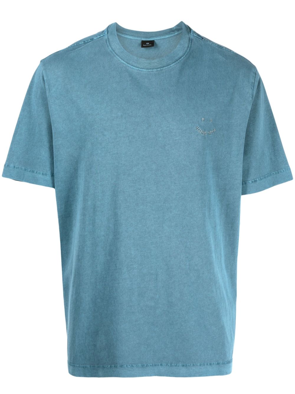 PS Paul Smith logo-embroidered cotton T-shirt - Blue