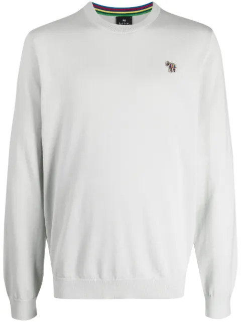PS Paul Smith zebra-patch crew-neck jumper