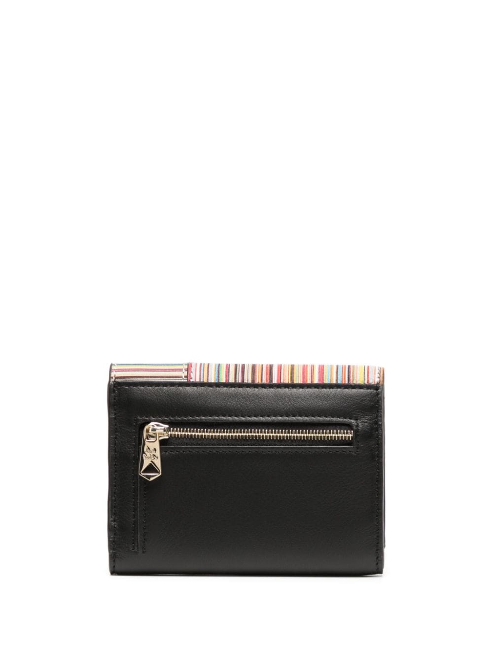 Shop Paul Smith Signature Stripe Tri-fold Leather Wallet In Multicolour