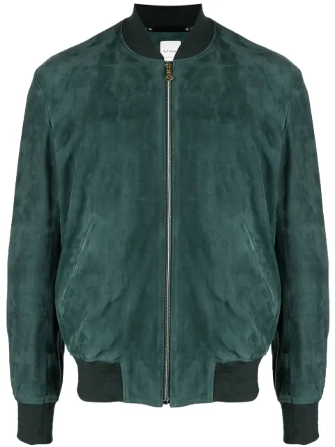 Paul Smith zip-fastening leather bomber jacket