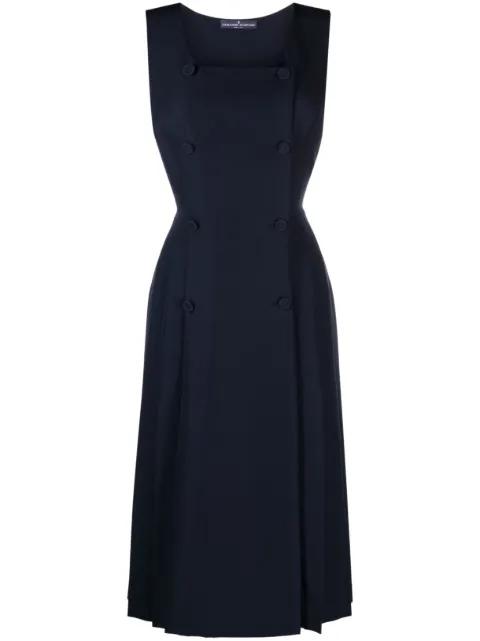 Ermanno Ermanno buckle-fastening pleated midi dress
