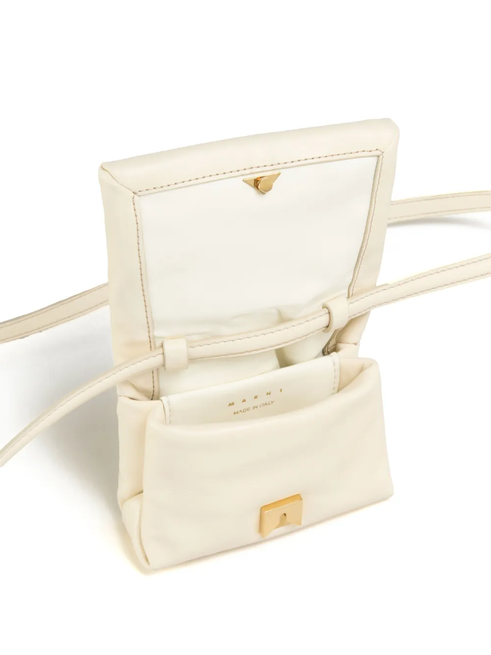 Affordable Marni Prisma clasp-fastening leather pochette Women