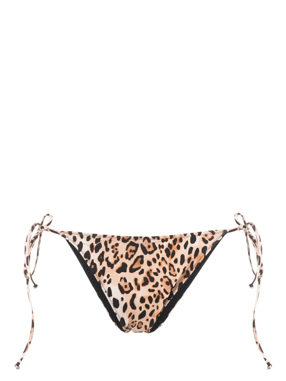 Mc2 Saint Barth Marielle Leopard-print Bikini Bottoms In Brown