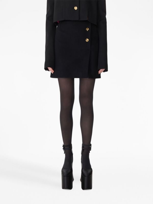 Nina Ricci wool-blend A-line Mini Skirt - Farfetch