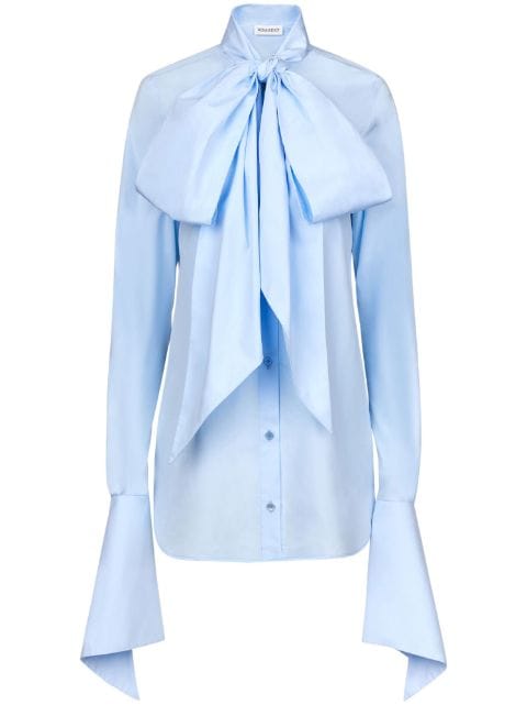 Nina Ricci - pussy-bow collar cotton shirt