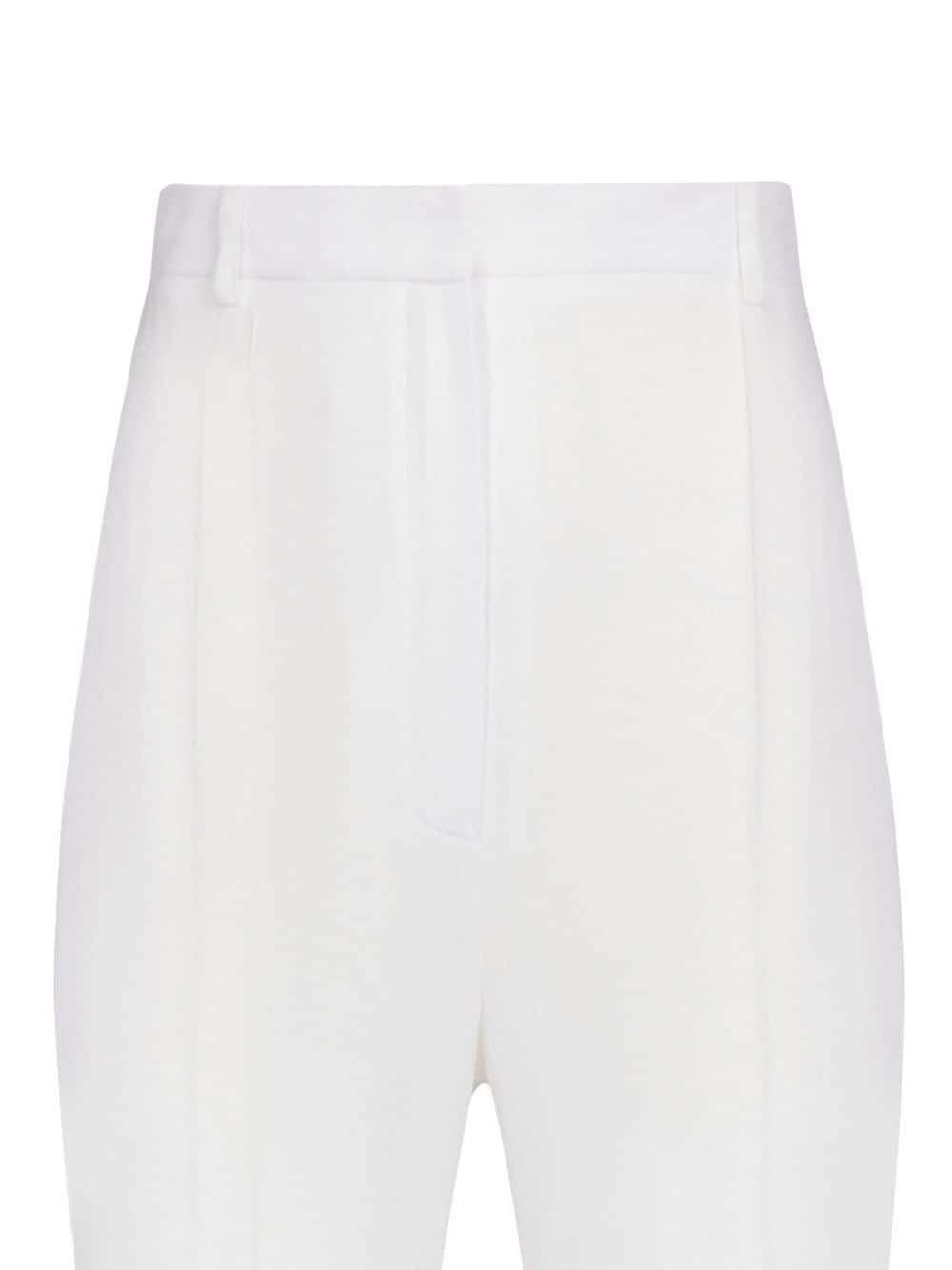 Shop Nina Ricci High-waisted Super-flared Trousers In White