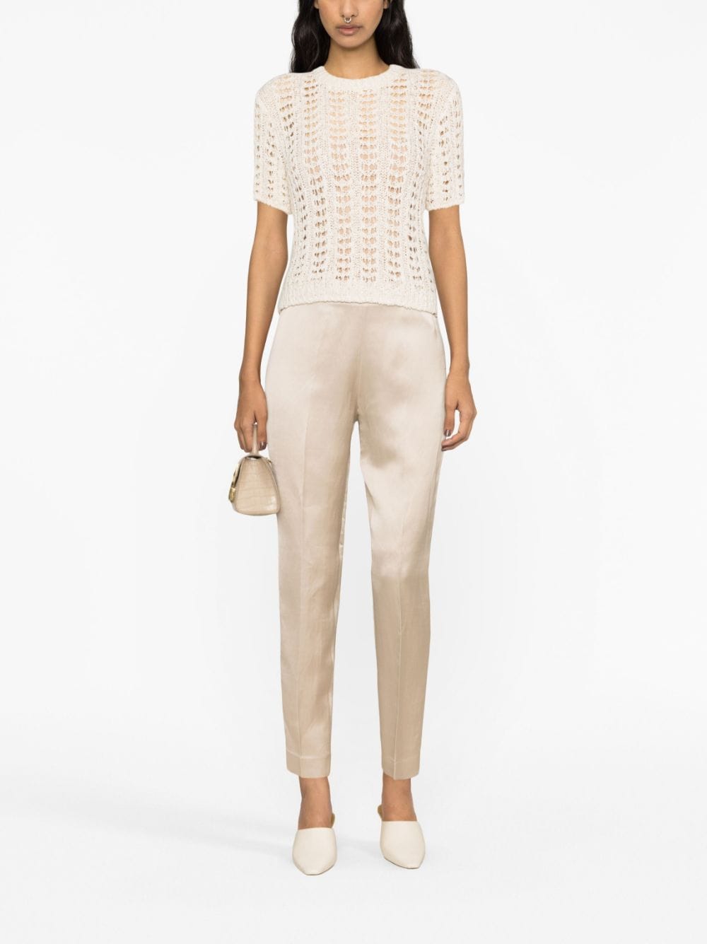 Shop Antonelli Straight-leg Trousers In Neutrals