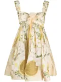 ZIMMERMANN Coaster ruched minidress - Neutrals