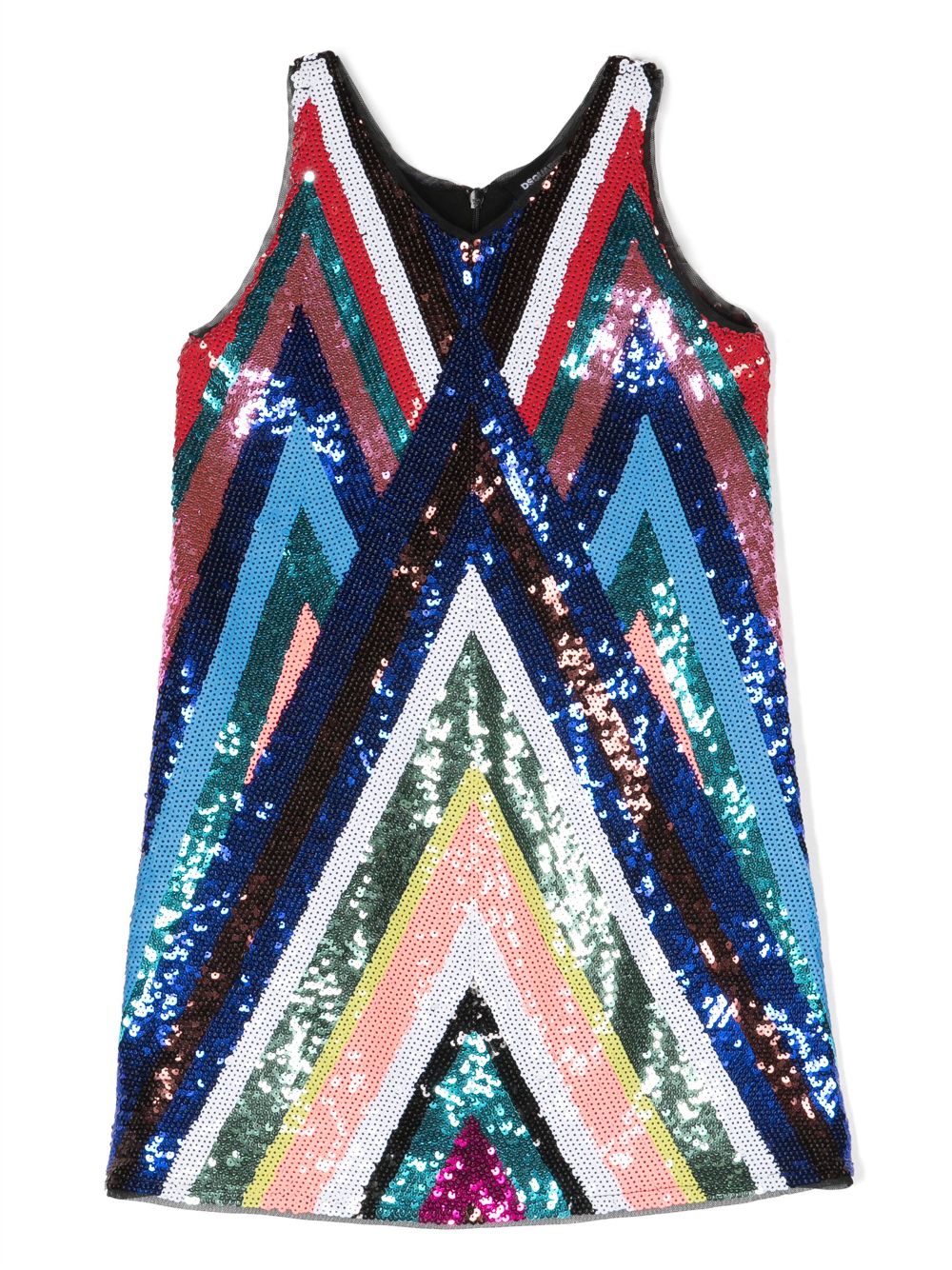 Shop Dsquared2 Sequin-embellished Sleeveless Dress In Blue