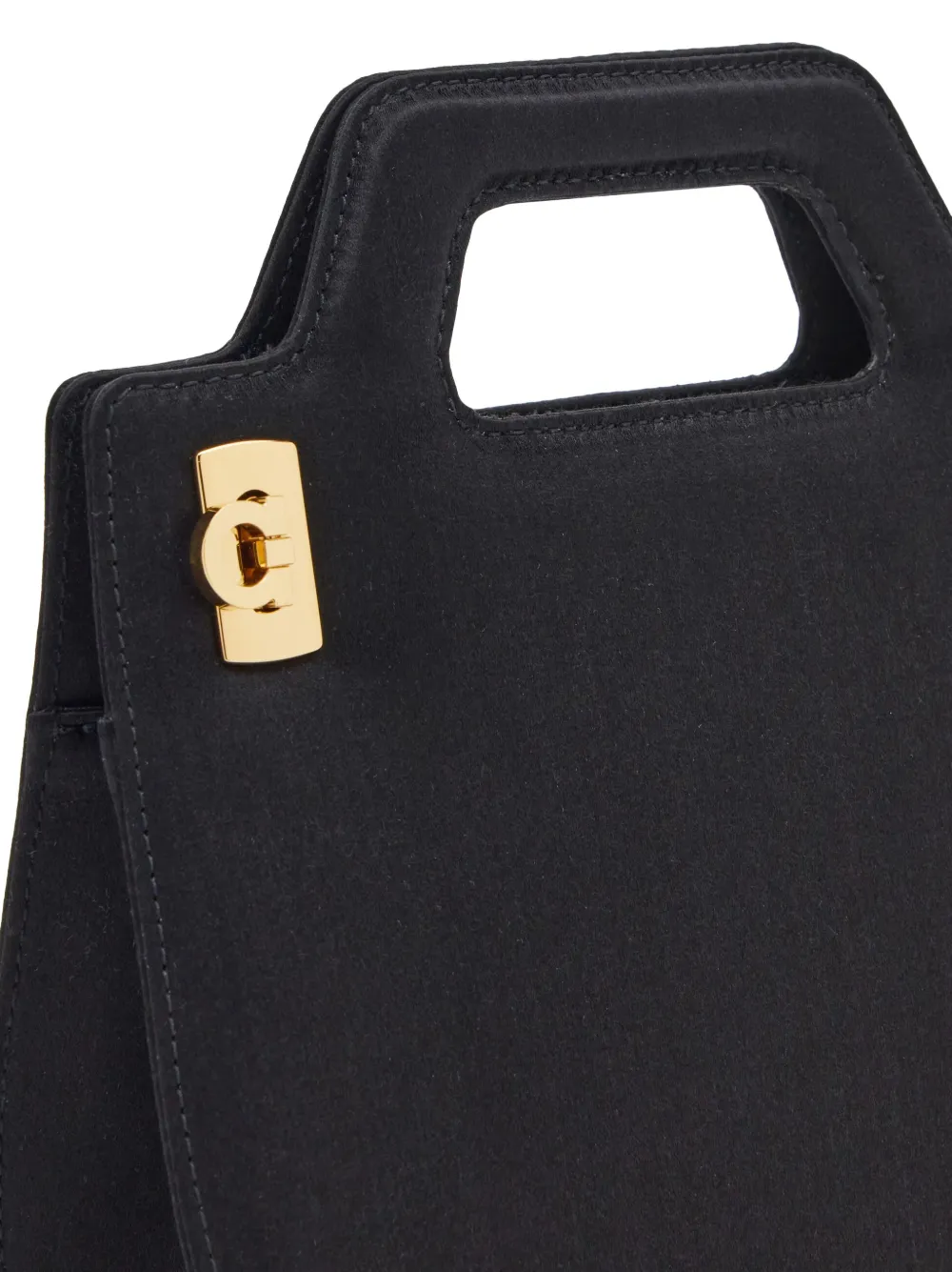 Ferragamo Wanda Gancini-buckle Mini Bag In Black