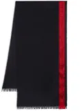 Ferragamo logo-print colour-block scarf - Black