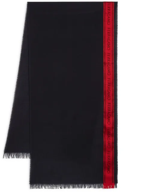 Ferragamo logo-print colour-block scarf 