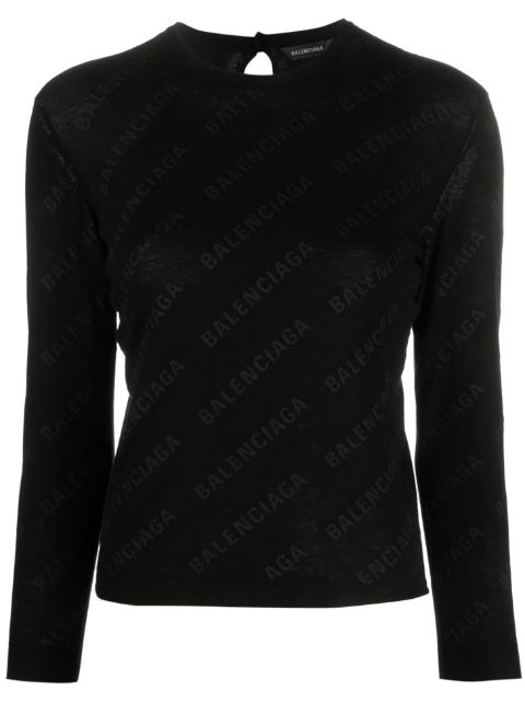 Balenciaga Mini Allover Logo jumper Women