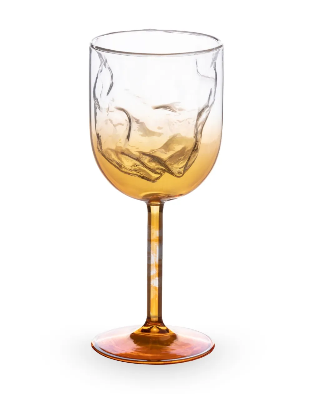 Seletti Meteorite Set-of-two Wine Glasses In Gold