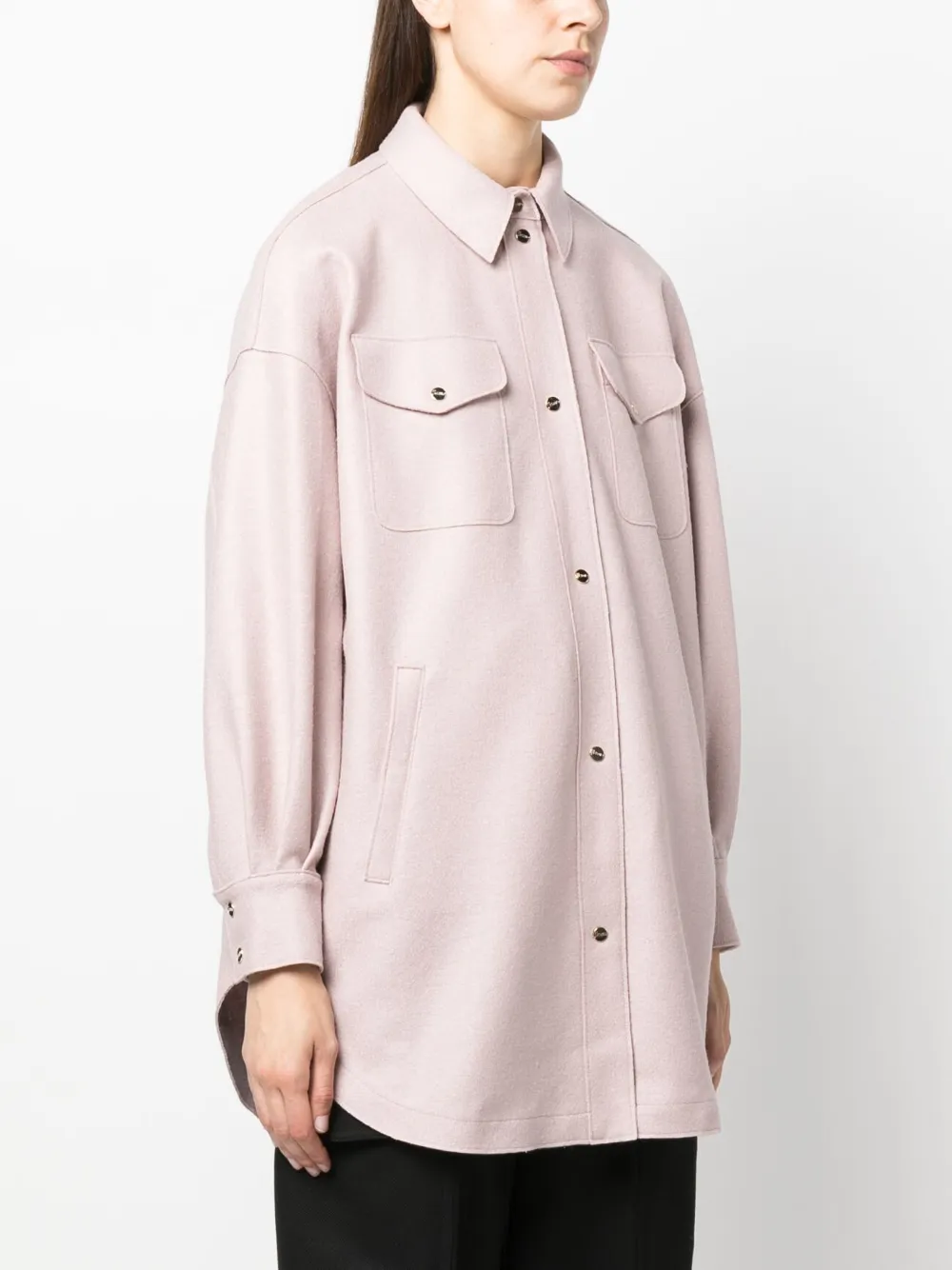 Felted-Finish Virgin Wool Shirt