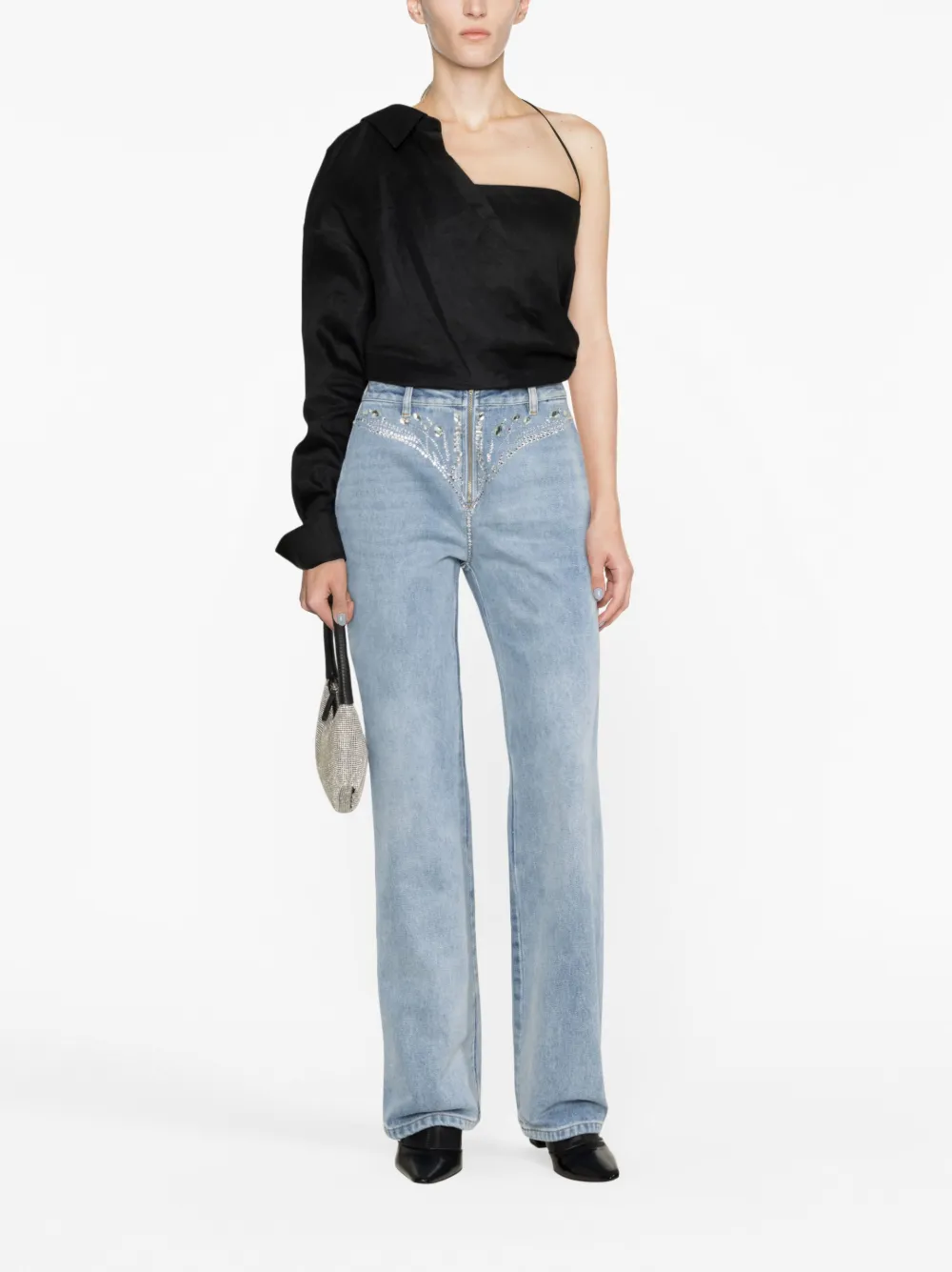 Seen Users Jeans verfraaid met stras - Blauw