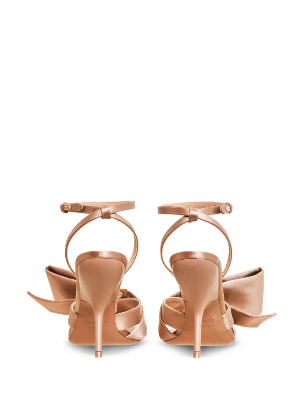 【関税&送料込】Ferragamo Sandal With Asymmetrical Bow Ferragamo asymmetric-bow Satin Sandals | Black | FARFETCH JO
