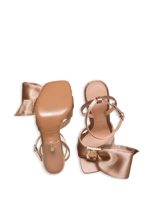 Ferragamo リボンディテール サテンサンダル | ニュートラル | FARFETCH JP