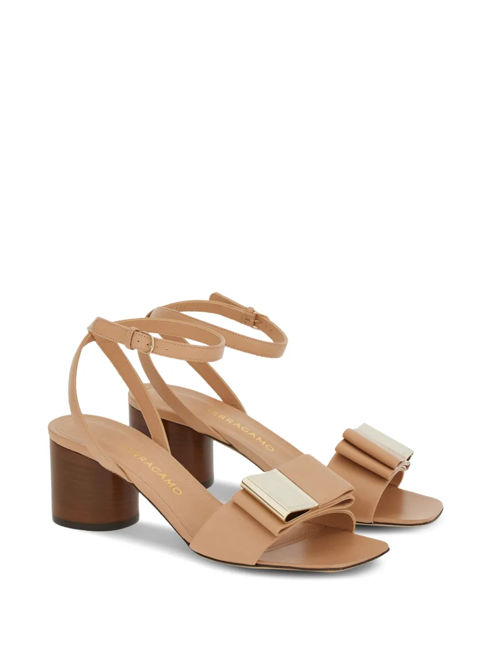 Ferragamo Sandalen met strikdetail Beige