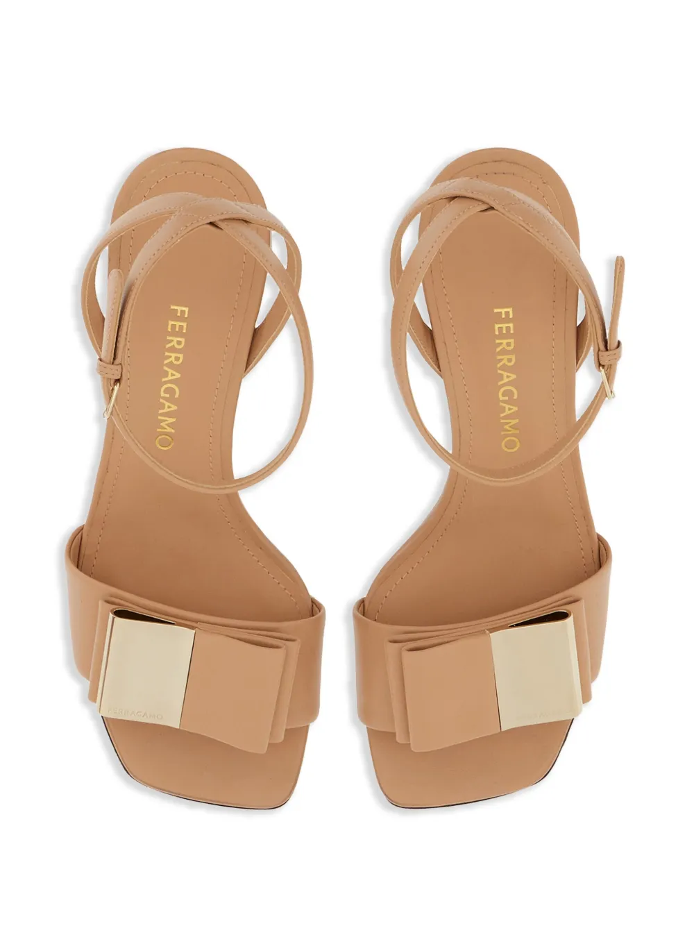 Ferragamo Sandalen met strikdetail Beige