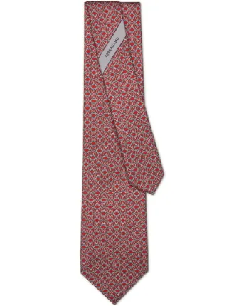 Ferragamo Gancini print Silk Tie Farfetch