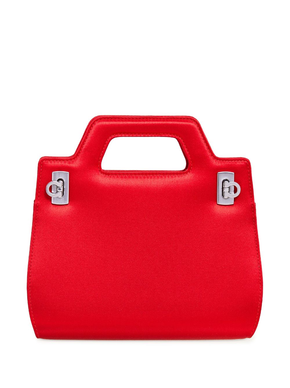 Ferragamo Mini Wanda Leather Shoulder Bag In Flame Red/candy Apple Red