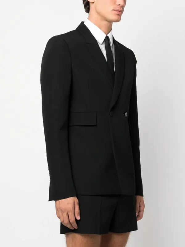 ジャケット SAPIO Double breast blazer jacket SAPIO double-breasted wool-cotton Blazer | Black | FARFETCH BH