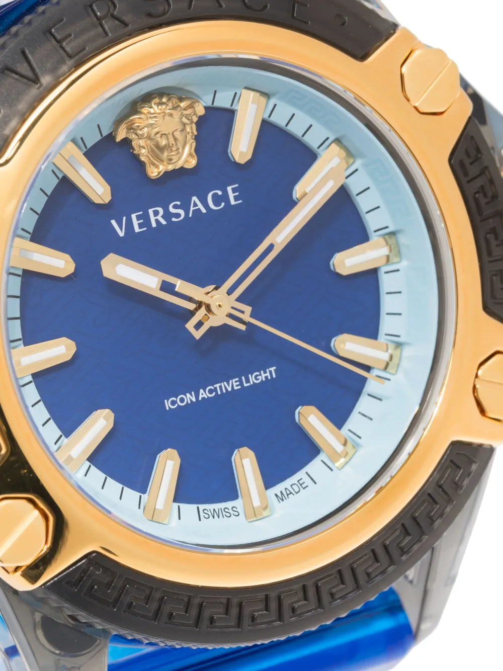 Shop Versace Icon Active 42mm In Blue