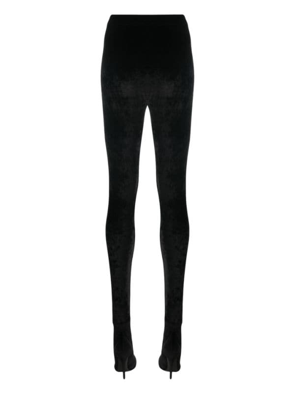 Saint Laurent high-waisted Tailored Velvet Leggings - Farfetch