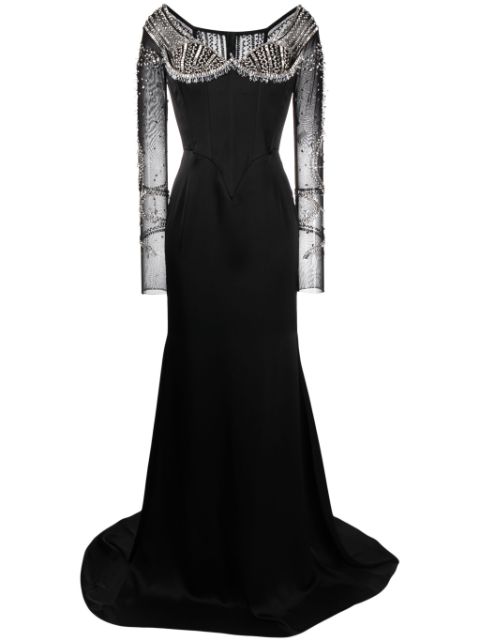 Cristina Savulescu Noble Venus crystal-embellished gown