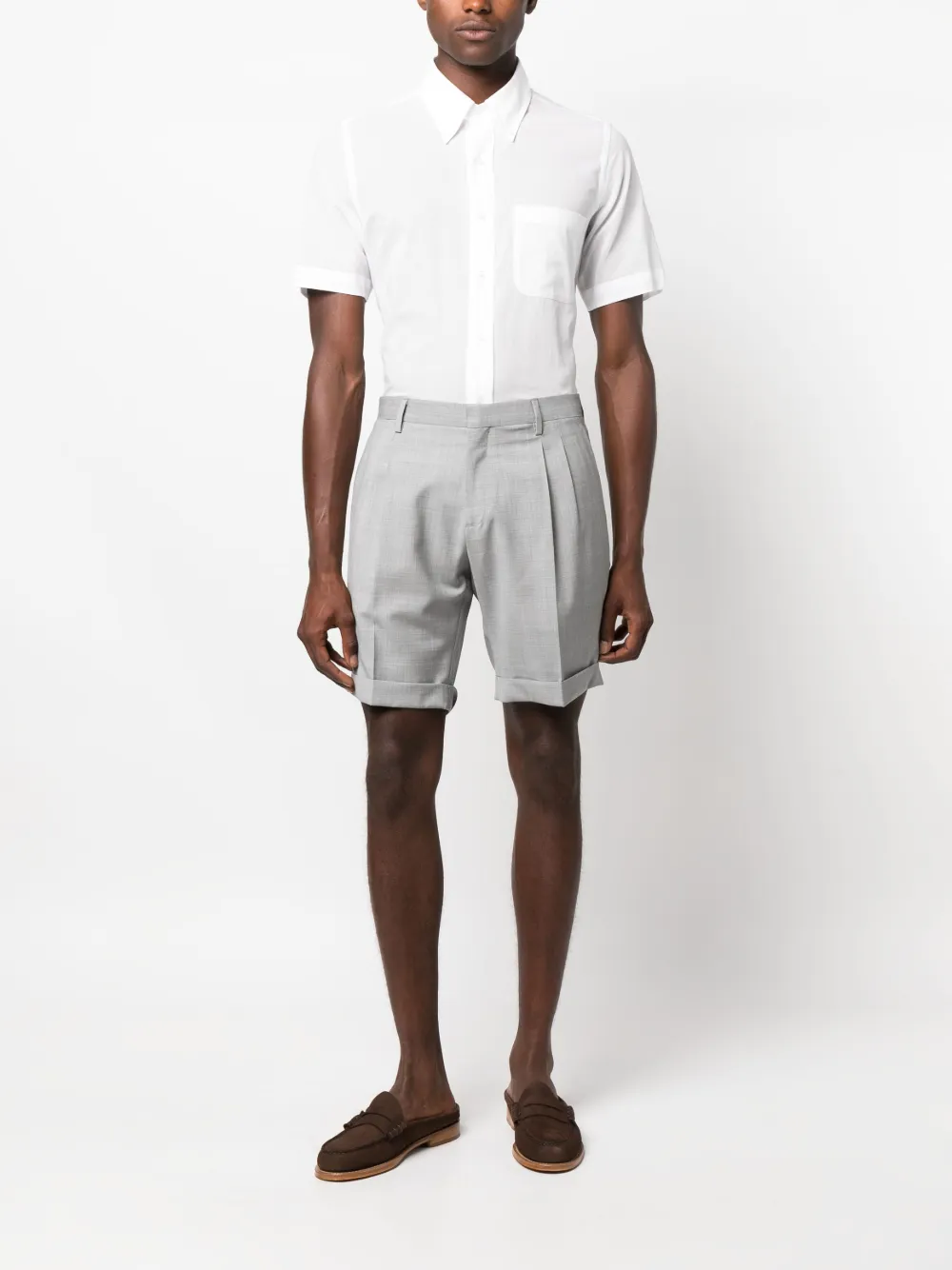Briglia 1949 Geplooide shorts - Grijs