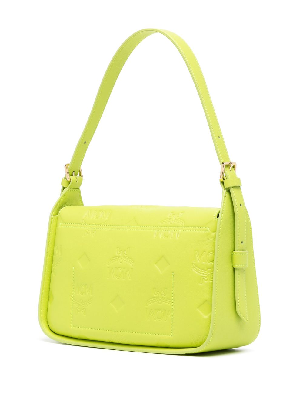 Mcm Pre-owned Women's Leather Shoulder Bag - Green - One Size