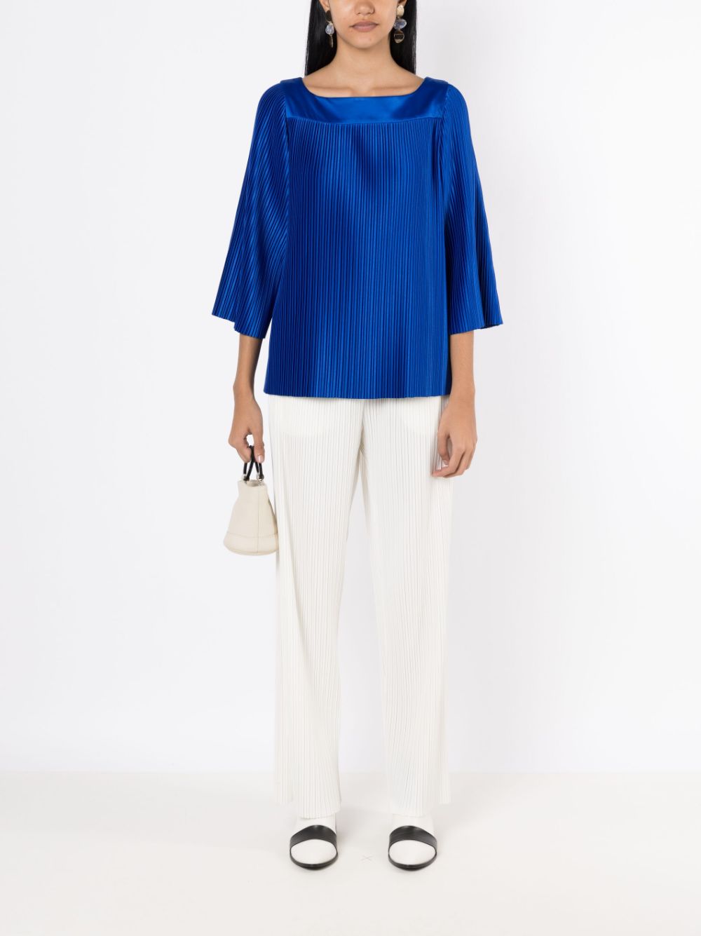 Neriage Pleated Satin Blouse - Farfetch