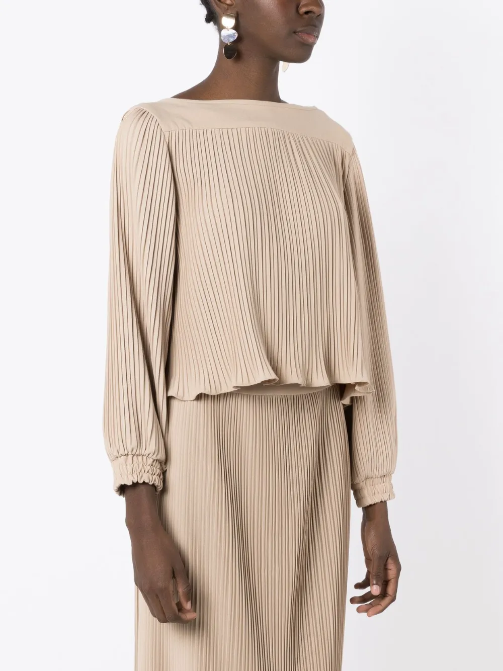 Blouse Plissée Volantée ZARA Noire - Taille M, Occasion Très Bon état