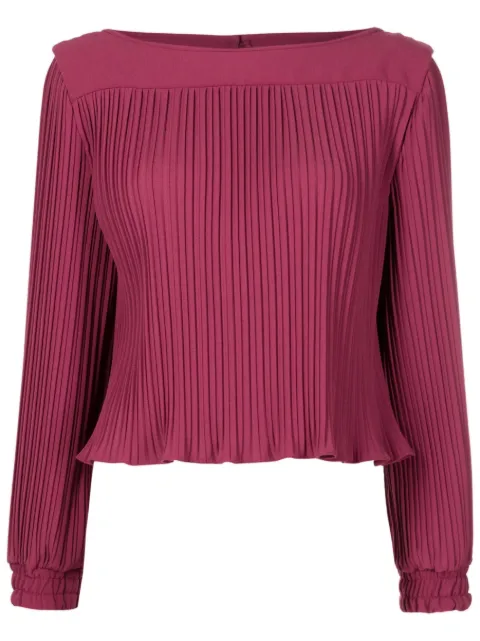 Neriage Blusa Legbi plissada decote canoa