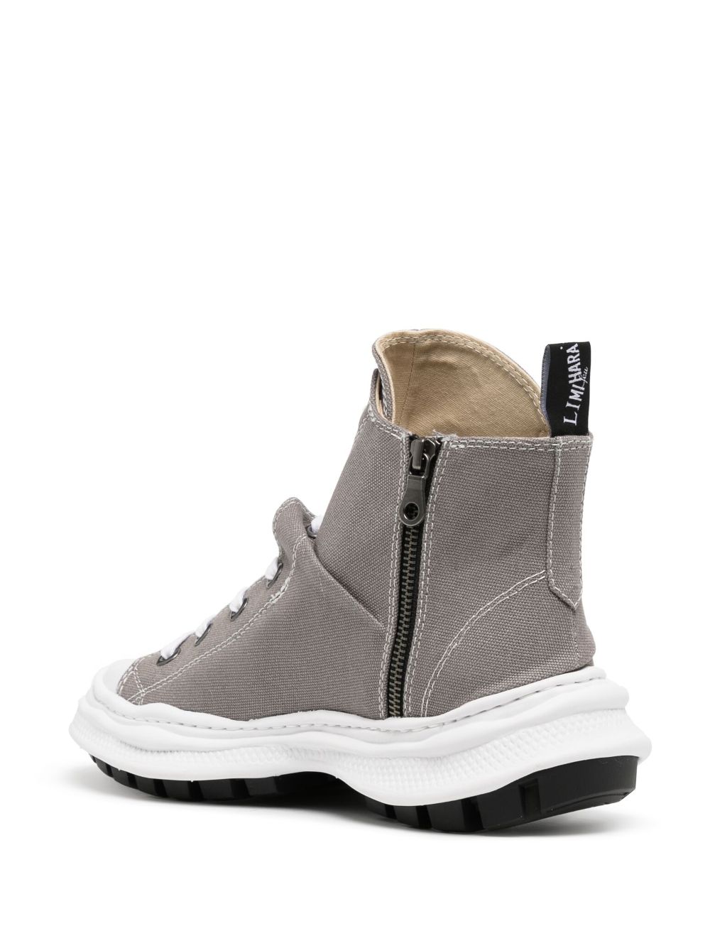 zip-up high-top sneakers