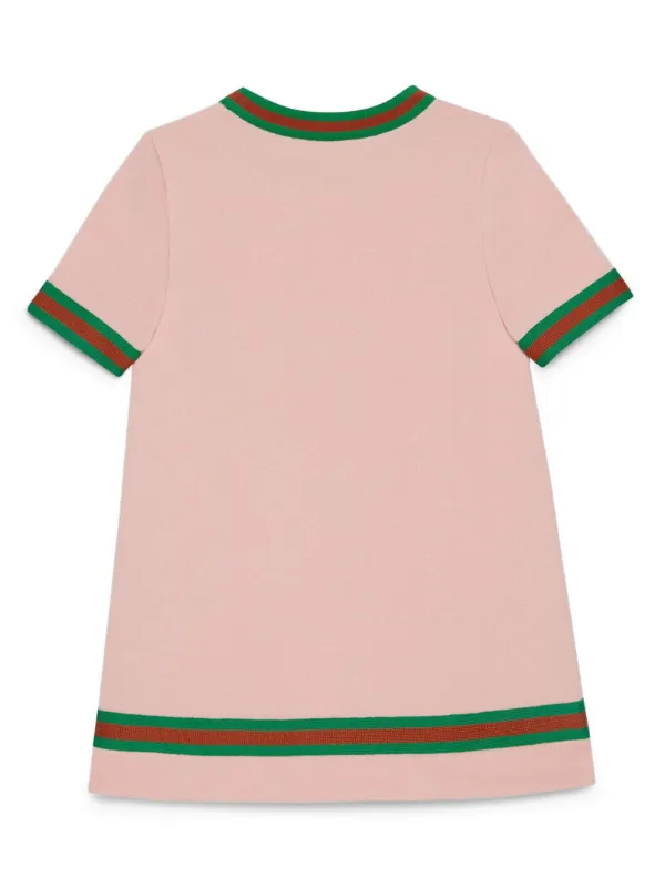 Gucci Kids stripe detail Cotton Dress Farfetch