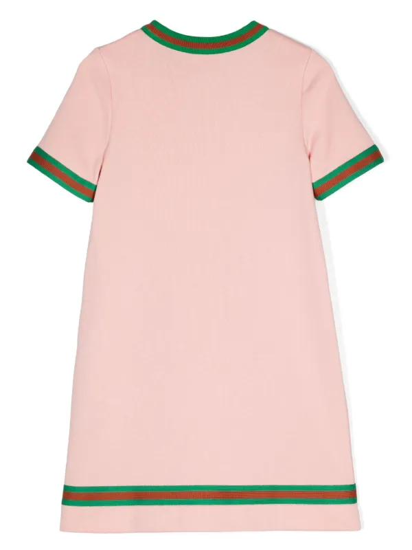 Gucci Kids Horsebit embellished Cotton Dress Pink FARFETCH CA