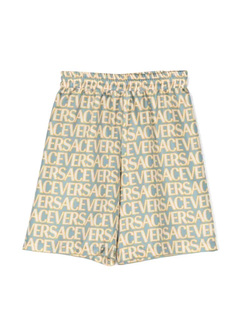 Versace Kids Versace Allover silk shorts