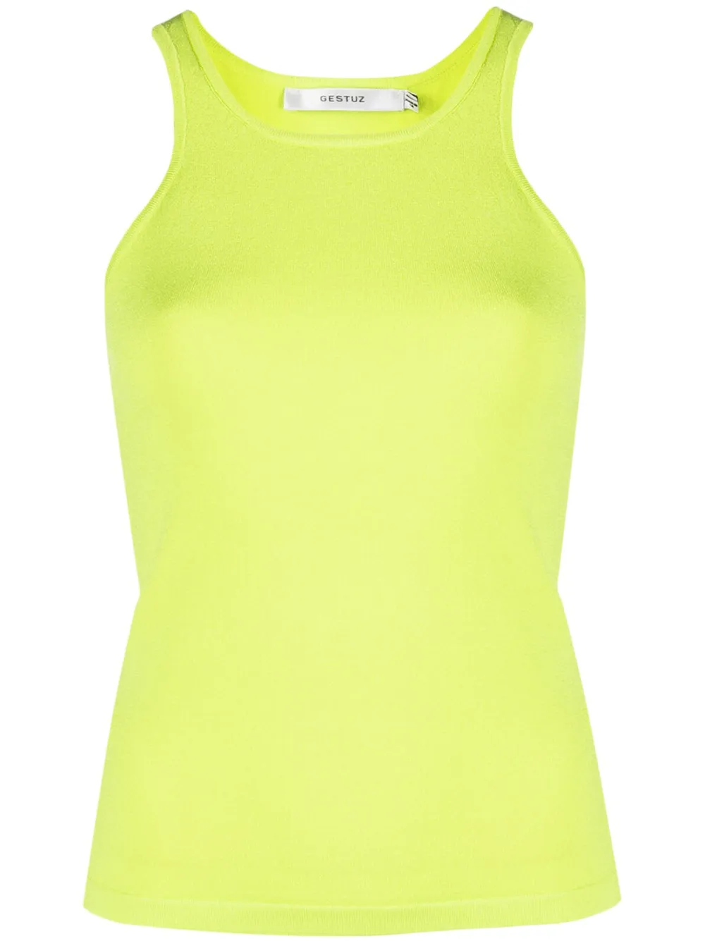 Gestuz Pryagz Ribbed Tank Top In Green