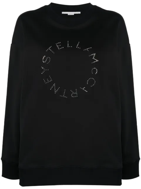 Stella McCartney rhinestone-embellished logo sweatshirt Women