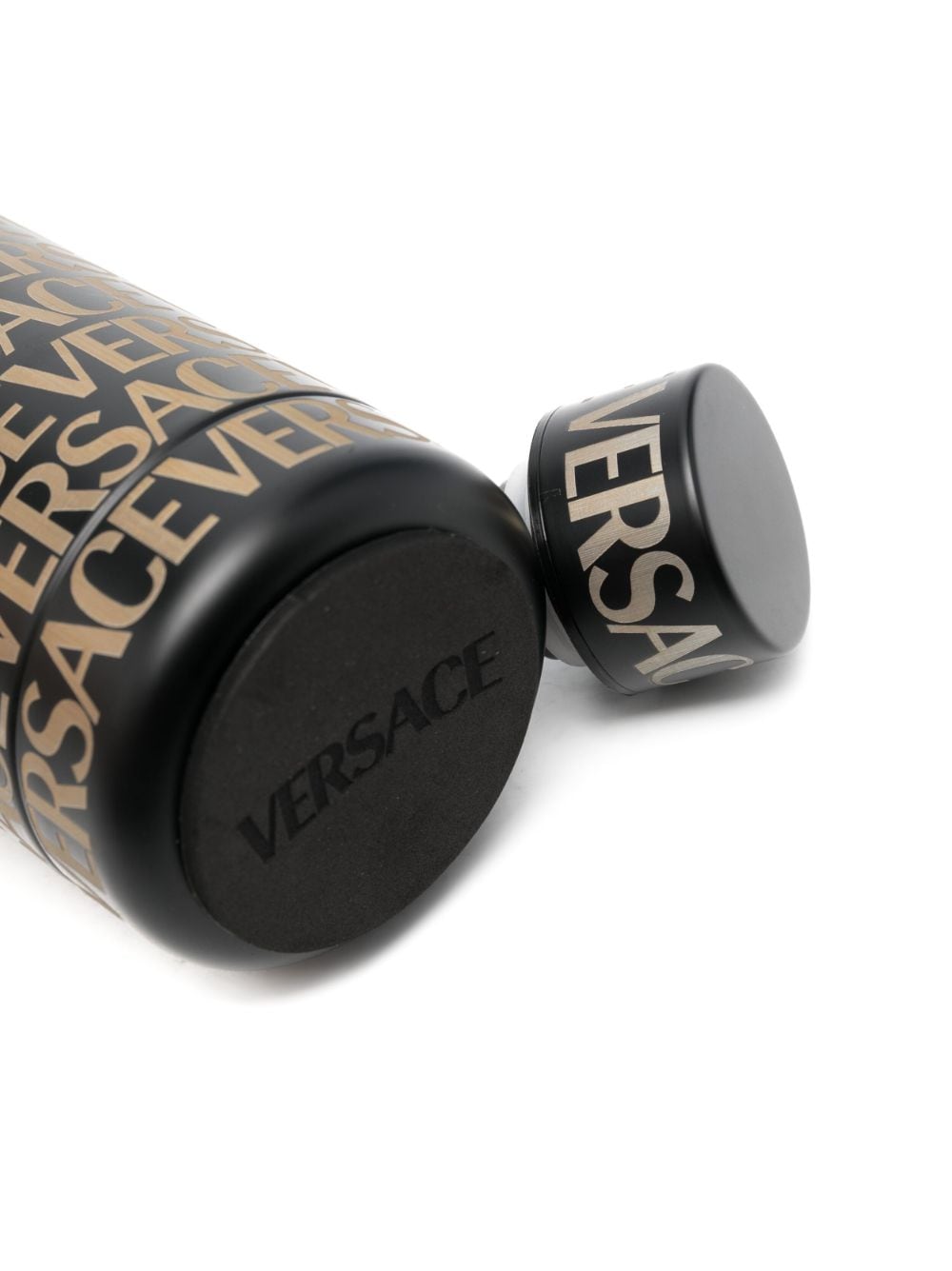 Shop Versace Logo-print Water Bottle In Black